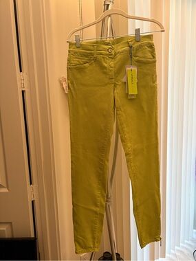 Versace lime green Slim Denim Jeans